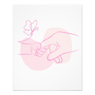 Foto Dedo primario de la mano del bebé minimalista