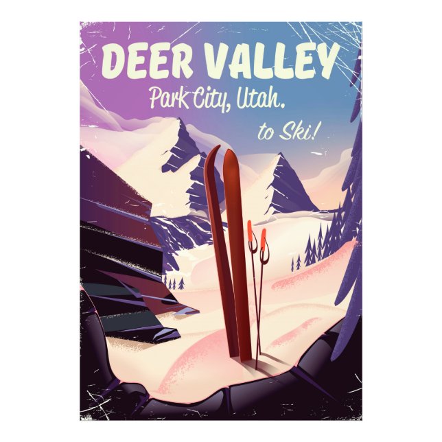 Foto Deer Valley, Park City, Utah, afiche de viaje para (Frente)