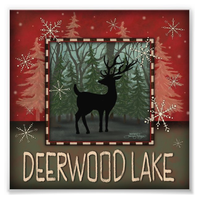 Foto "Deerwood Lake'' Impresión cuadrada de la inervida (Frente)