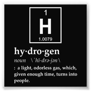 Foto Definición del hidrógeno