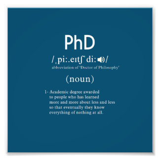 Foto definición divertida de phd