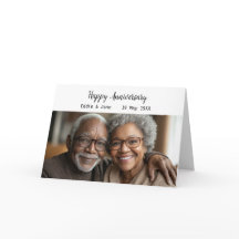 Foto del aniversario de la tarjeta de aniversario