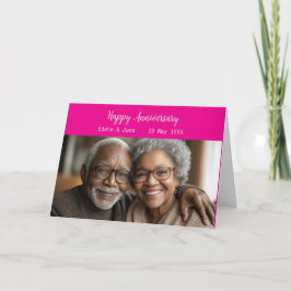 Foto del aniversario Tarjeta de aniversario plegad