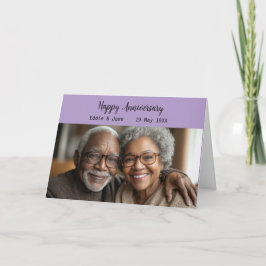 Foto del aniversario Tarjeta de aniversario plegad