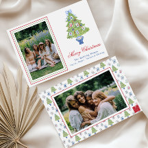 Foto del árbol de Navidad de Mahjong con acuarela