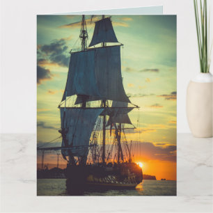 FOTO DEL BARCO DE PIRATAS CUMPLEAÑOS GRAN TARJETA