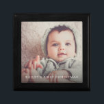 Foto del bebé Primera caja de Keepsake de Navidad<br><div class="desc">La primera caja de regalo de Navidad para padres de bebé con foto.</div>