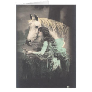 Foto del caballo del vintage de Colorized