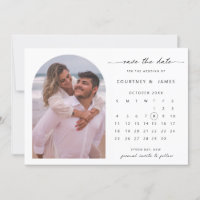 Foto del calendario de arco Guardar la invitación 