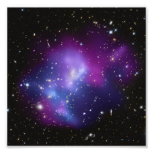 Foto del cúmulo de galaxias púrpura