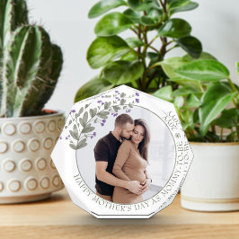 Foto del Día de la Madre enmarcada con flor violet