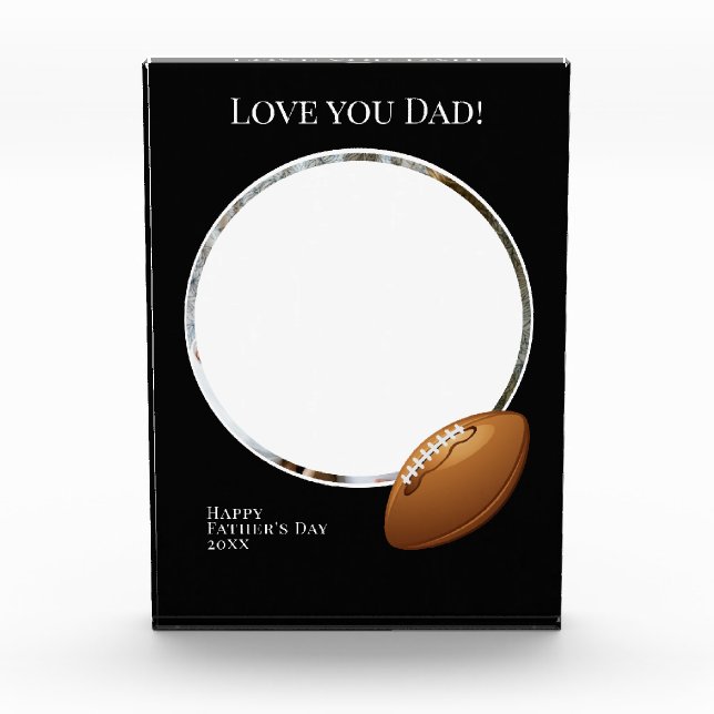 Foto del Día del Padre con fútbol (Anverso)