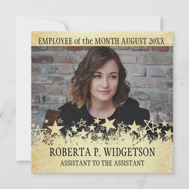 Foto del empleado del mes ROCK STAR GOLD (Anverso)