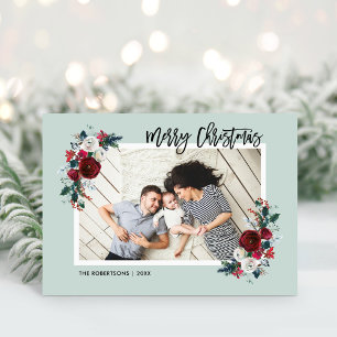 Foto del navidad 2 del acebo y del pino doblada