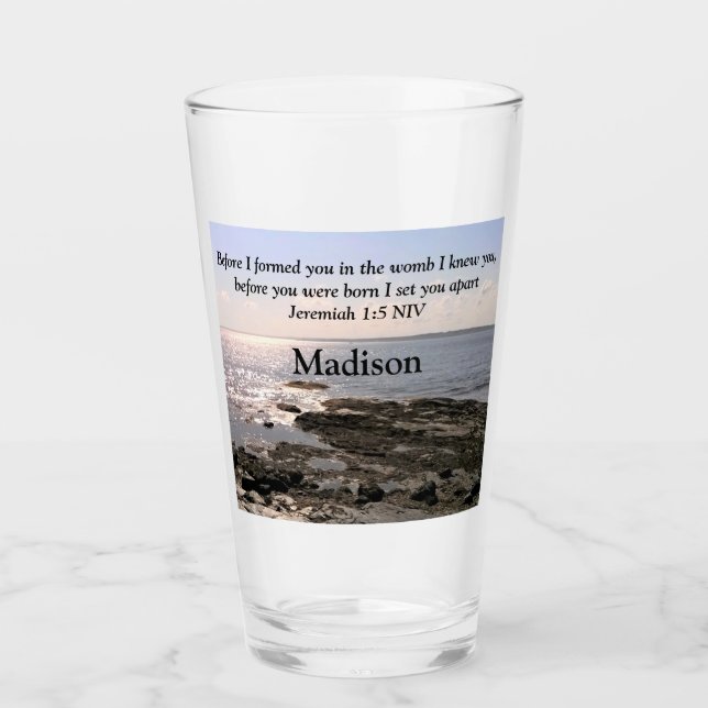 Foto del Océano con Jeremías 1:5 Dios te conoció (Anverso)