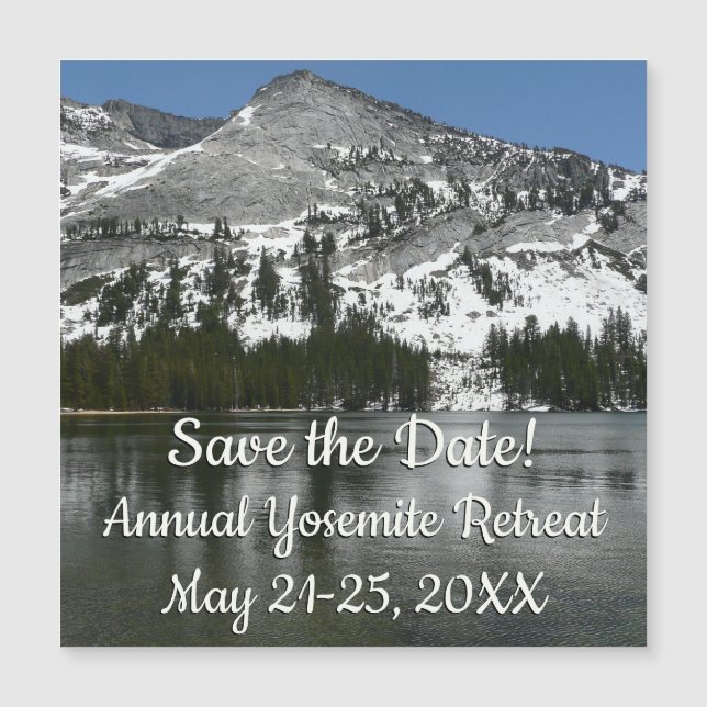 Foto del Parque Nacional Yosemite del Lago Snowya  (Anverso)