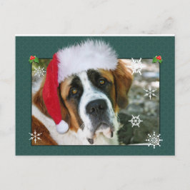 Foto del perro de St Bernard del navidad