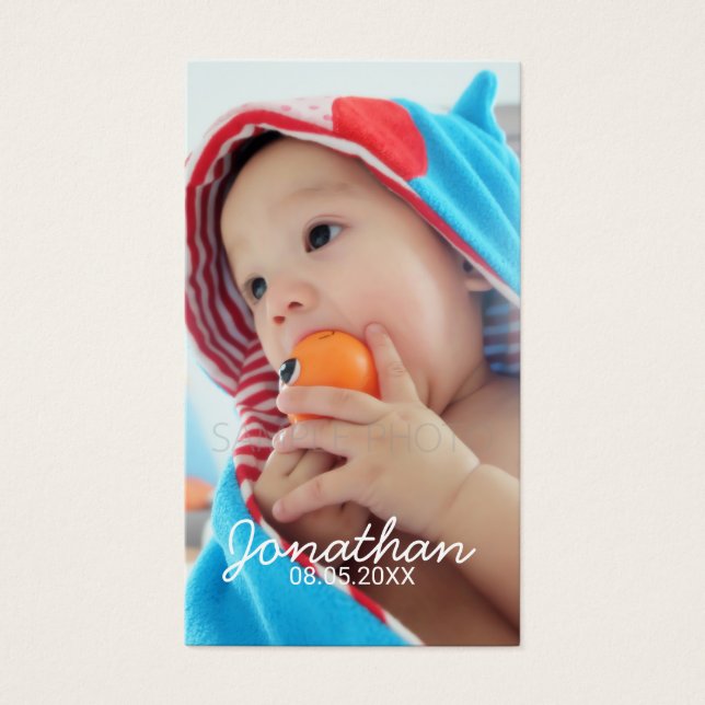 Foto del personalizado con nombre y fecha (Frente)