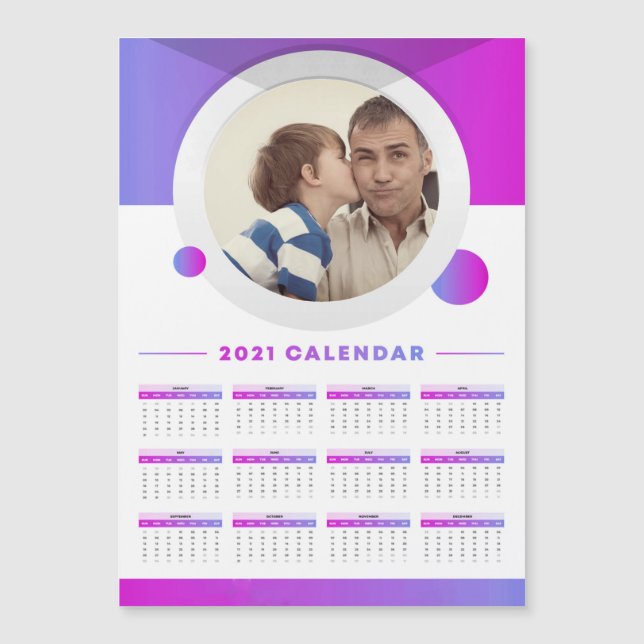 Foto del Personalizado del calendario moderno 2021 (Anverso)