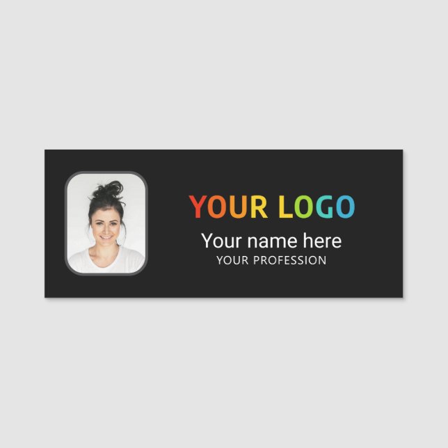 Foto del personalizado del empleado, etiqueta de n (Anverso)