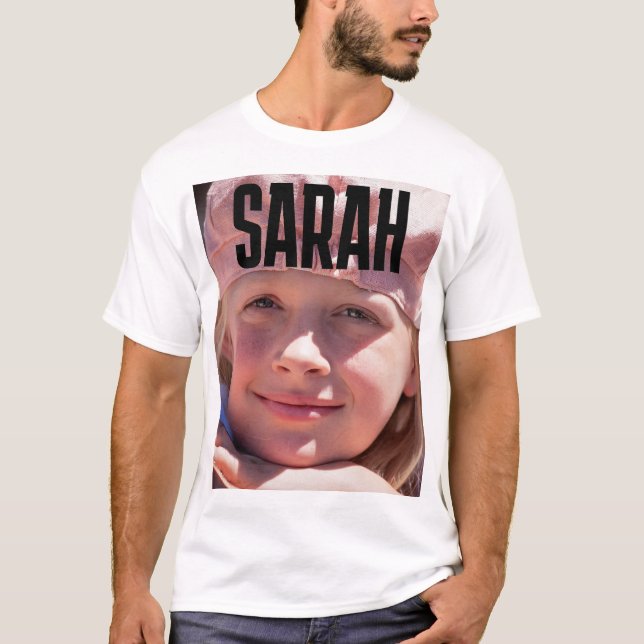 FOTO DEL personalizado Y CAMISETA DE TEXTO (Anverso)
