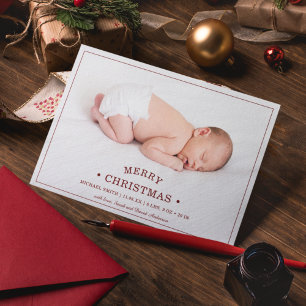 Foto del primer Navidad del bebé Anuncio de nacimi