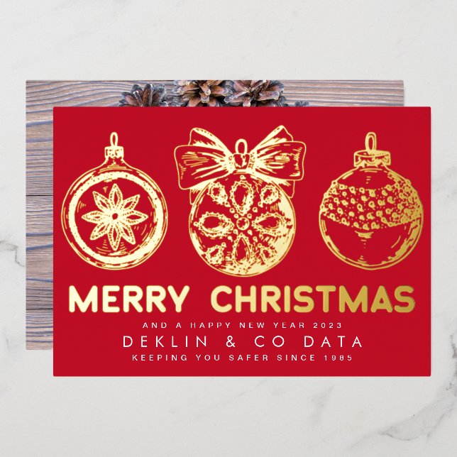 Foto del programa de negocios de Feliz Navidad Año (Anverso/Reverso)