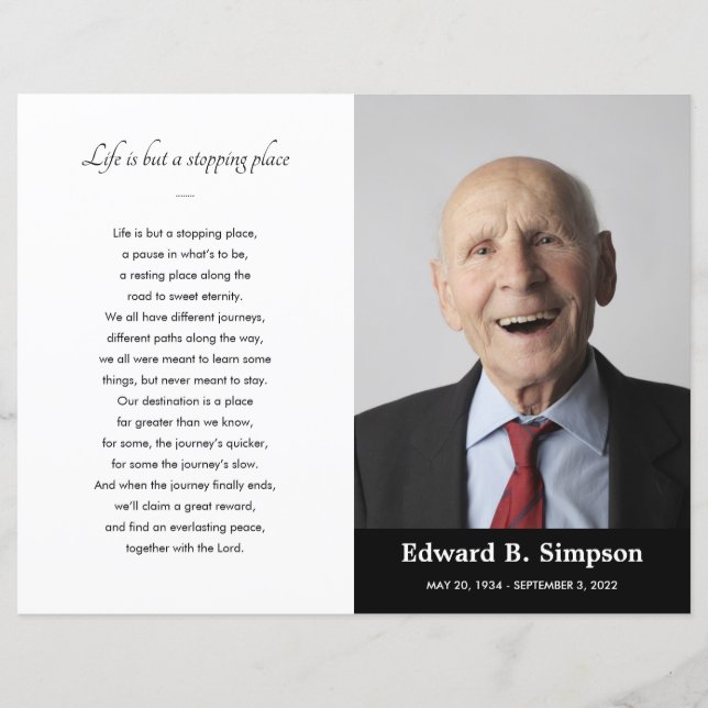 Foto del programa funeral de la celebración negra  (Anverso)