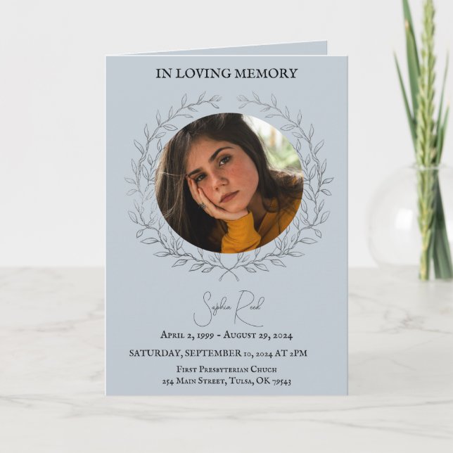 Foto del programa funerario en la corona circular (Anverso)