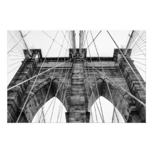 Foto del puente de Brooklyn en blanco y negro NYC