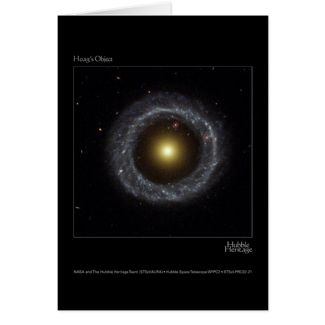 Foto del telescopio de Hubble del objeto de Hoag (Frente)