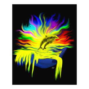 Foto Delfines al sol con mano