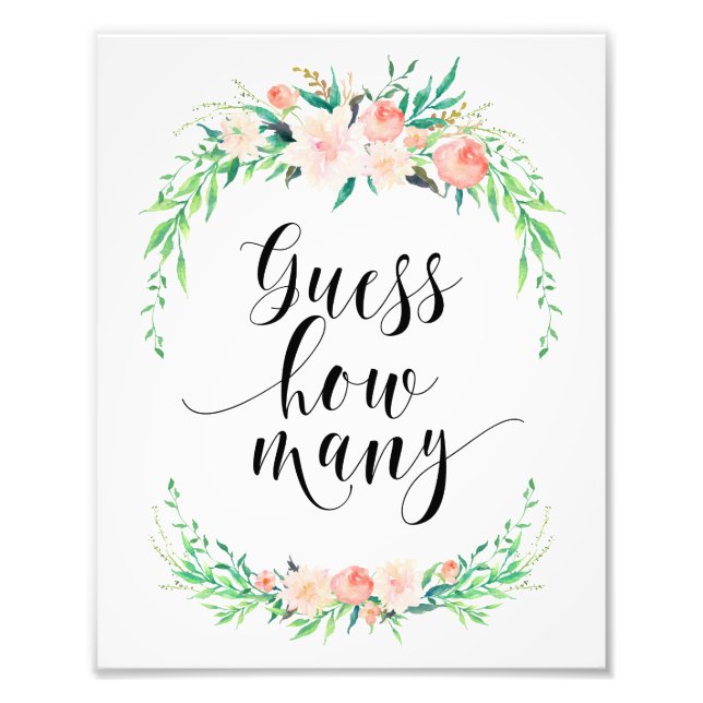 Foto Delicado Bouquet Adivina cuántas impresiones (Frente)