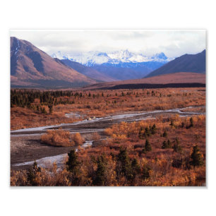 Foto Denali, Alaska, montañas cubiertas de nieve, otoño
