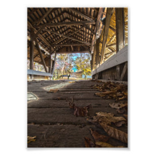 Foto Dentro del puente cubierto de Mink Hollow, Ohio