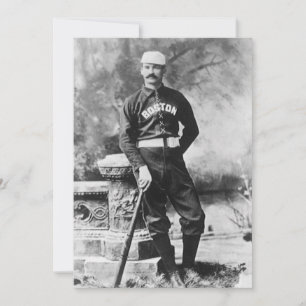 Foto deportiva antigua, jugador de béisbol de Bost