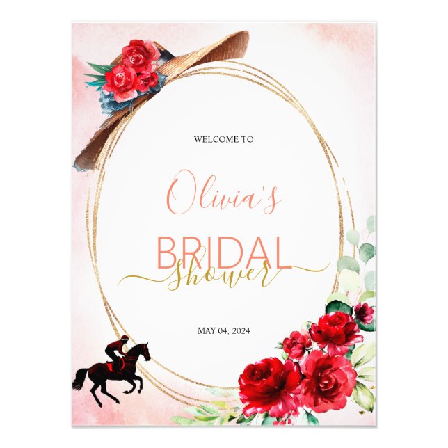 Foto Derby Bridal Shower es un signo de bienvenida (Frente)
