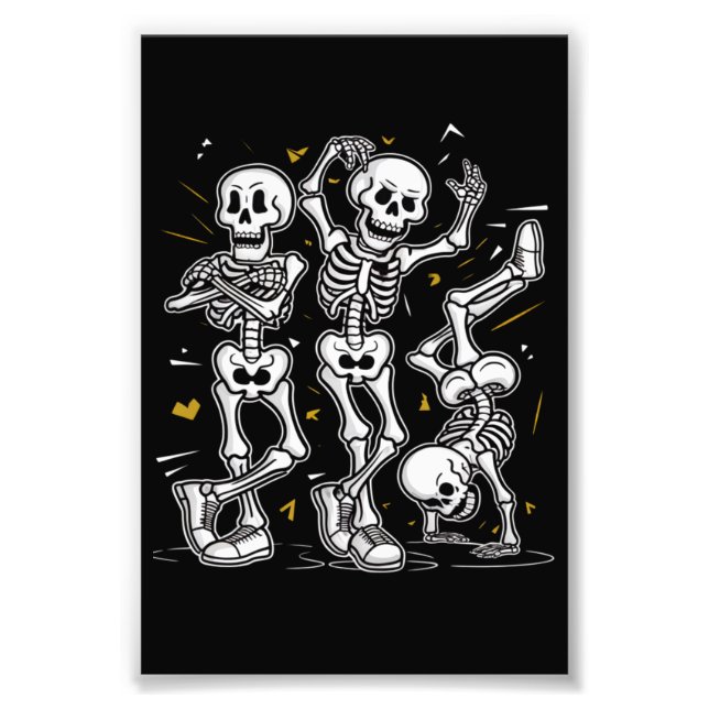 Foto Desafío de baile de esqueletos bailarines de Hallo (Frente)