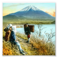 Descansando en el camino hacia Mt. Fuji Vintage