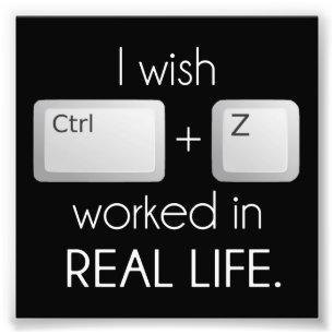 Foto Deseo el Ctrl Z trabajado en vida real