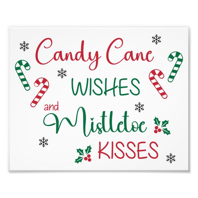 Foto Deseos de Candy Cane y besos de Mistletoe (Frente)