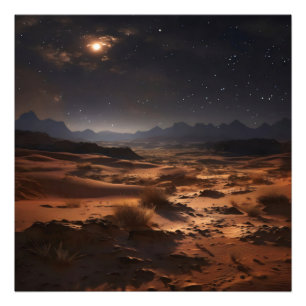 Foto Desierto de arena de noche
