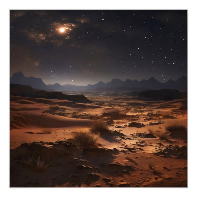 Foto Desierto de arena de noche (Frente)