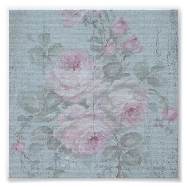 Foto Desnudos, gris verde azulado, floral, chic shabby, (Frente)
