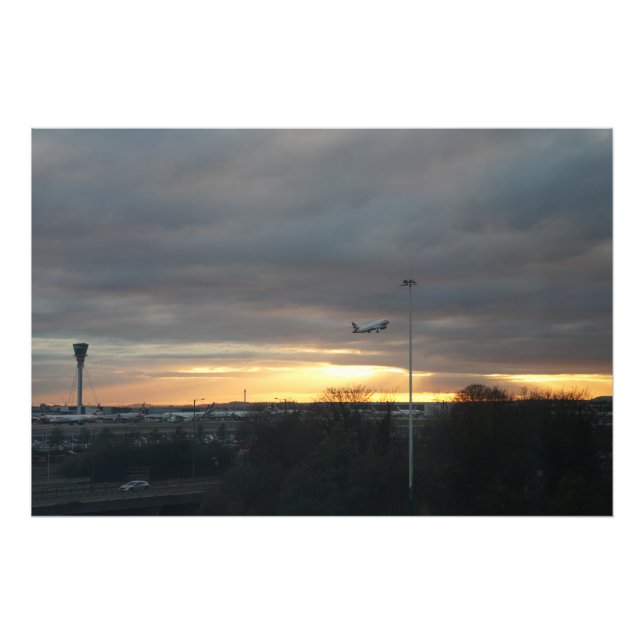 Foto Despegue en Heathrow al atardecer (Frente)