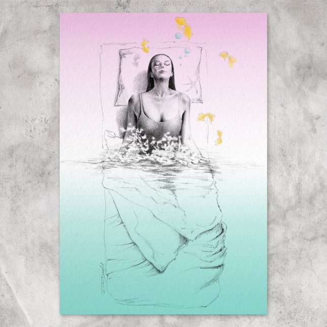 Foto Despertar Mujer Natación de colores Pastel Arte su (Subido por el creador)