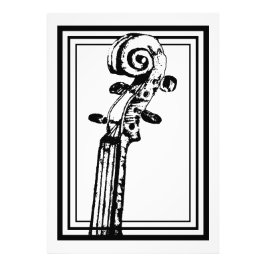 Foto Desplazamiento de violín blanco y negro con líneas