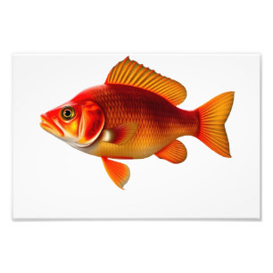 Foto Detailed Illustration of a Red Goldfish