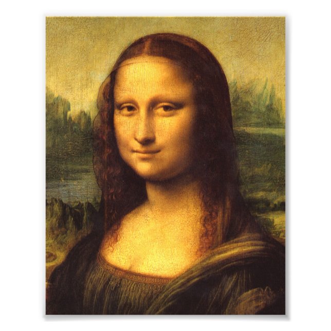Foto Detalle de la cabeza de Mona Lisa - Leonardo Da Vi (Frente)