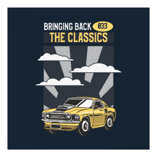 Foto Devolver el coche clásico del músculo retro
